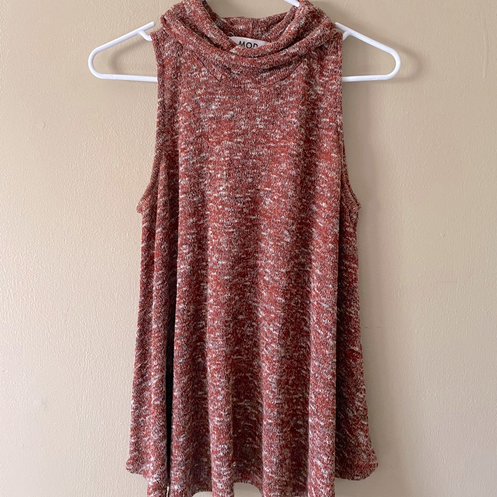 Slouchy Neck Sleeveless Blouse